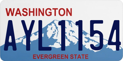 WA license plate AYL1154
