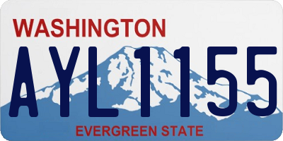 WA license plate AYL1155