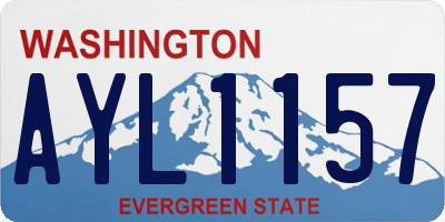 WA license plate AYL1157