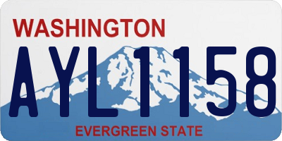 WA license plate AYL1158
