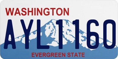 WA license plate AYL1160