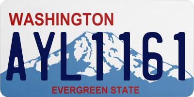 WA license plate AYL1161