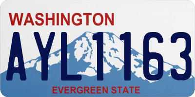 WA license plate AYL1163