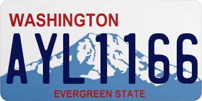 WA license plate AYL1166