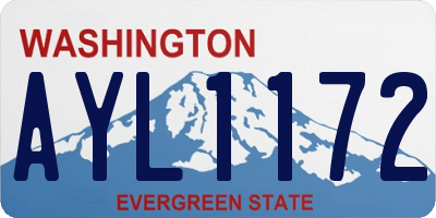 WA license plate AYL1172