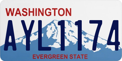 WA license plate AYL1174