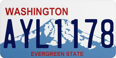 WA license plate AYL1178
