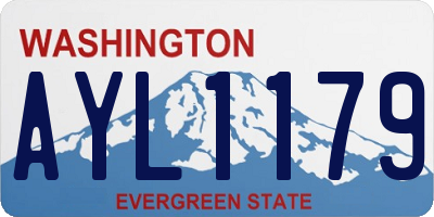 WA license plate AYL1179