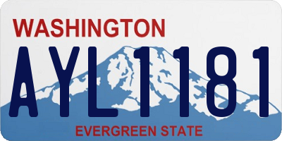 WA license plate AYL1181