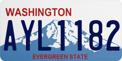 WA license plate AYL1182