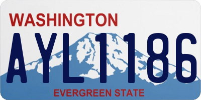 WA license plate AYL1186