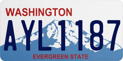 WA license plate AYL1187