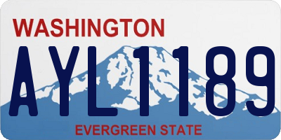 WA license plate AYL1189