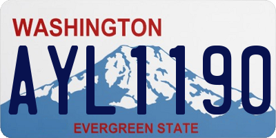 WA license plate AYL1190