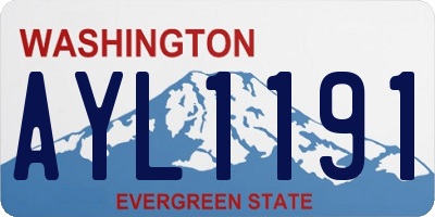 WA license plate AYL1191