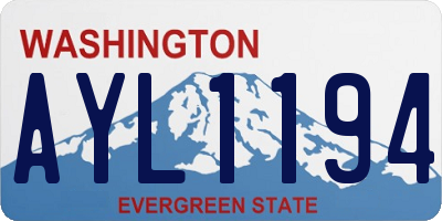 WA license plate AYL1194
