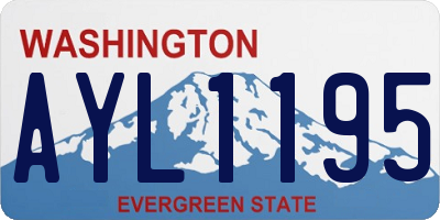 WA license plate AYL1195