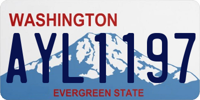 WA license plate AYL1197