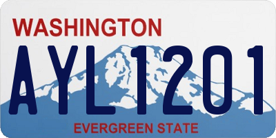 WA license plate AYL1201