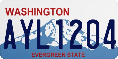 WA license plate AYL1204