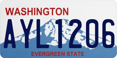 WA license plate AYL1206