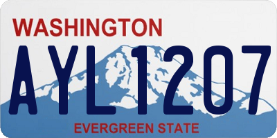WA license plate AYL1207
