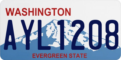 WA license plate AYL1208