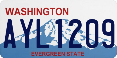 WA license plate AYL1209