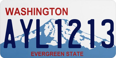 WA license plate AYL1213
