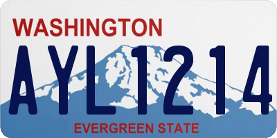 WA license plate AYL1214