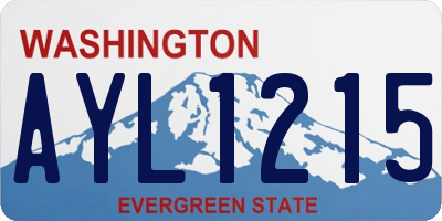WA license plate AYL1215