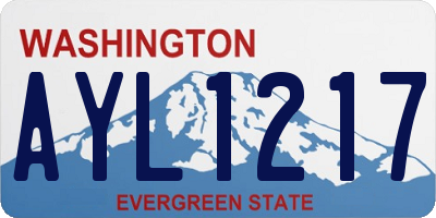 WA license plate AYL1217