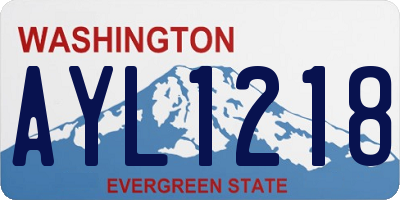WA license plate AYL1218