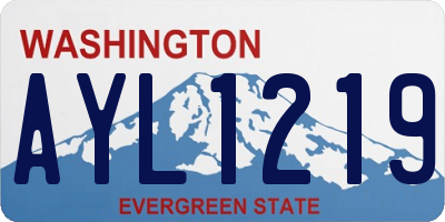 WA license plate AYL1219