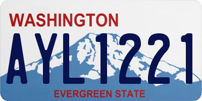 WA license plate AYL1221