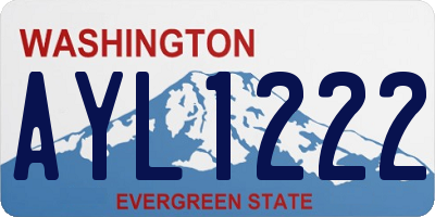 WA license plate AYL1222