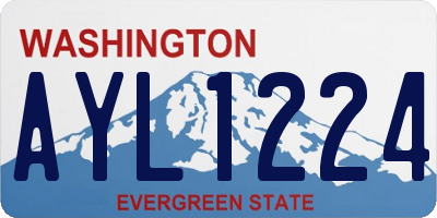 WA license plate AYL1224