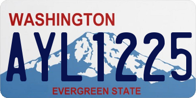 WA license plate AYL1225