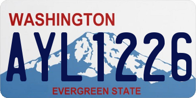 WA license plate AYL1226