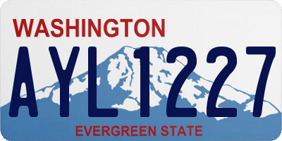 WA license plate AYL1227
