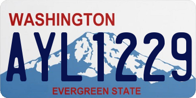 WA license plate AYL1229