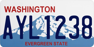 WA license plate AYL1238