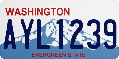 WA license plate AYL1239