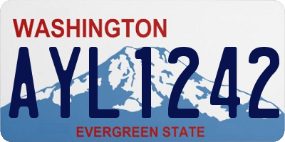 WA license plate AYL1242