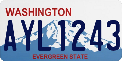 WA license plate AYL1243