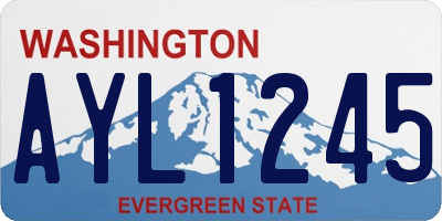 WA license plate AYL1245