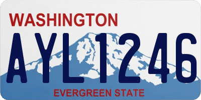 WA license plate AYL1246