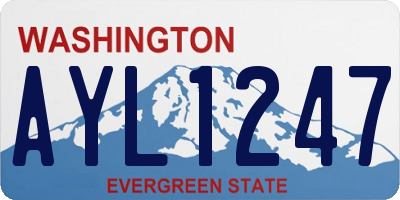 WA license plate AYL1247
