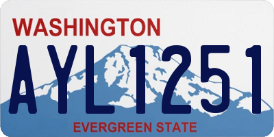 WA license plate AYL1251