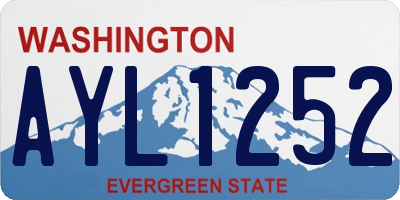 WA license plate AYL1252